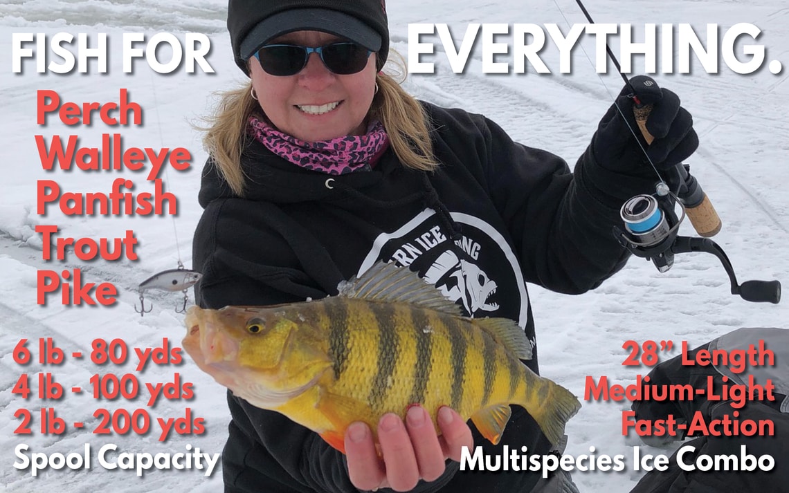 Ice Fishing Rod Reel Combo Walleye Panfish Perch Trout Pike Tailored Tackle 4