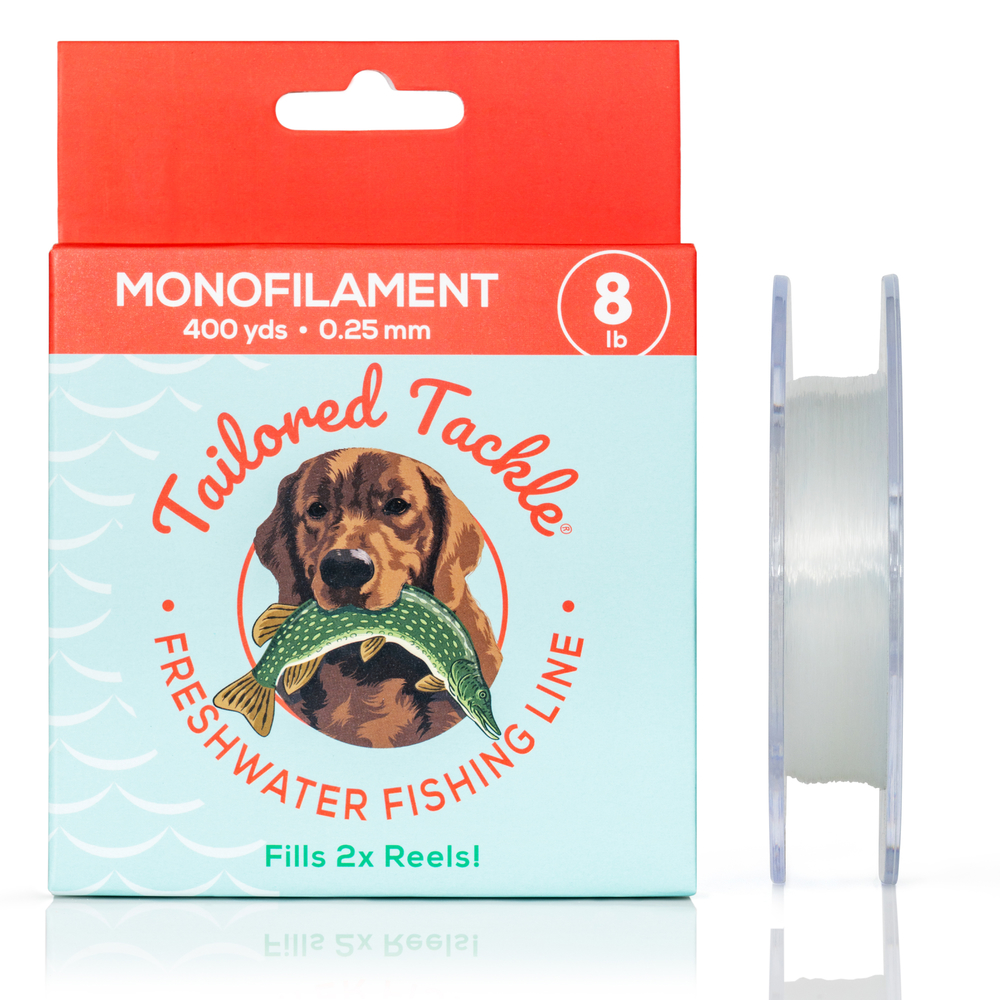 Mobile Freshwater Fishing Line Monofilament 8Lb 400Yds Clear Nylon Mono Front