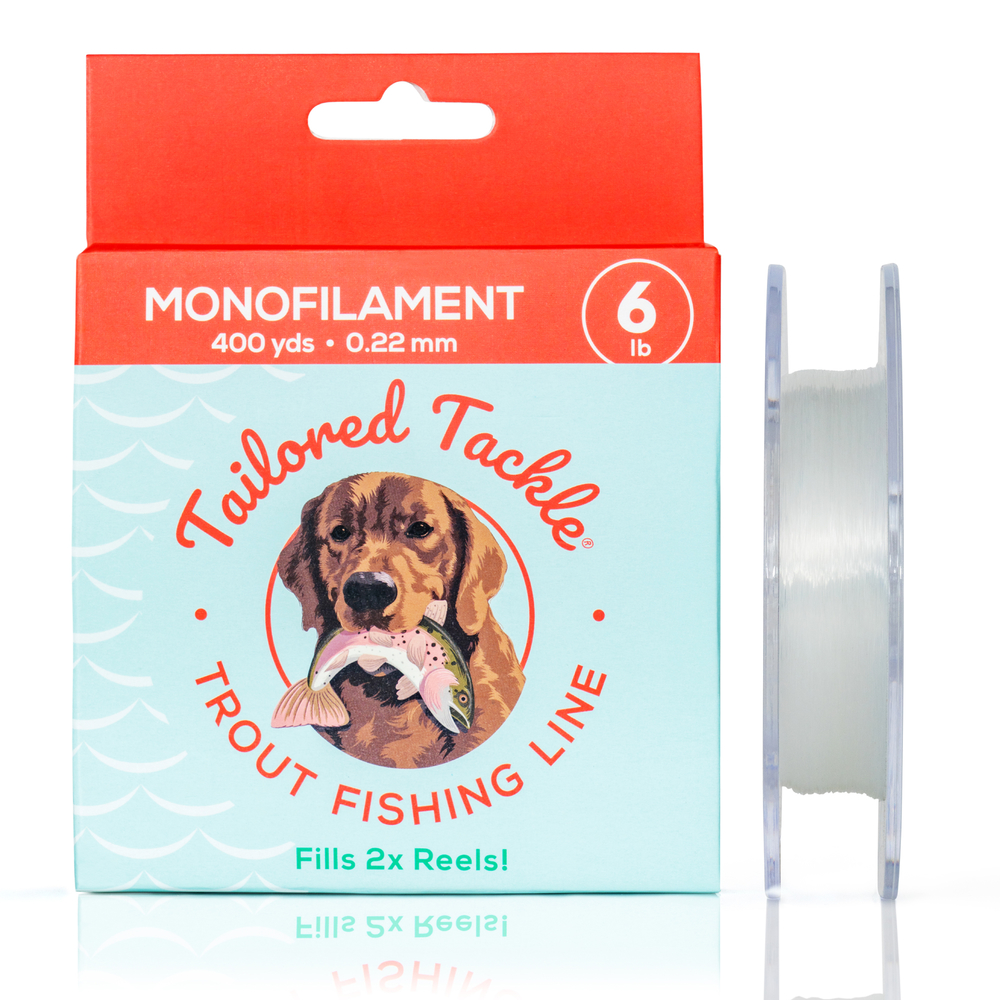 Mobile Trout Fishing Line Monofilament 6lb 400yds Spool Ultra Clear Front